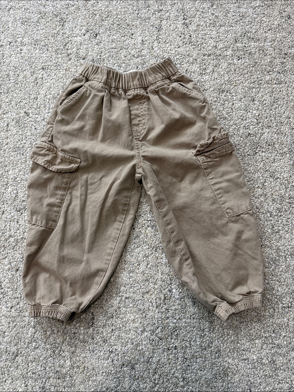 Zara Kids Taupe Cargo Jogger Pants